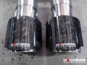 Jaguar F-TYPE Performance Exhaust System - MADNESS - 2.0L Turbo - Center Exit - Forged Carbon Fiber Exhaust Tips Jaguar F-TYPE Performance Exhaust System - MADNESS - 2.0L Turbo - Center Exit - Forged Carbon Fiber Exhaust Tips